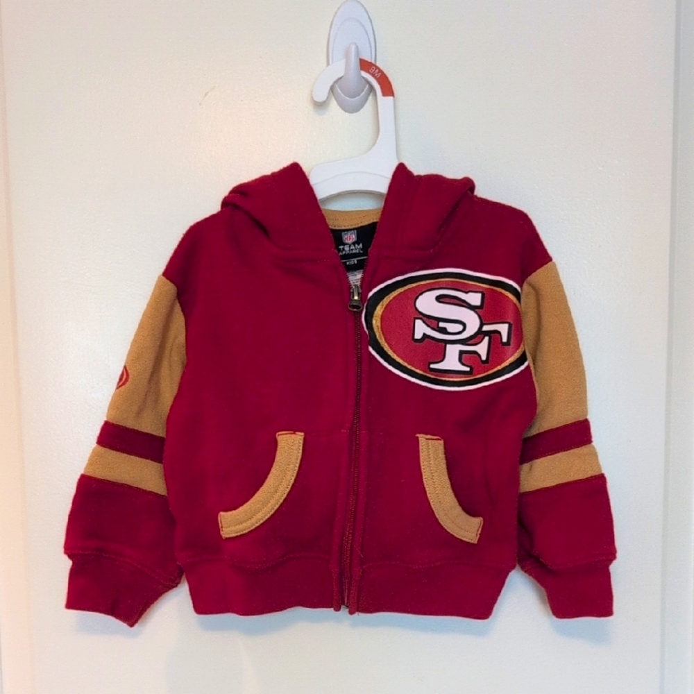 NFL Red and Tan 49ers Hoodie Sweatshirt (18m)
